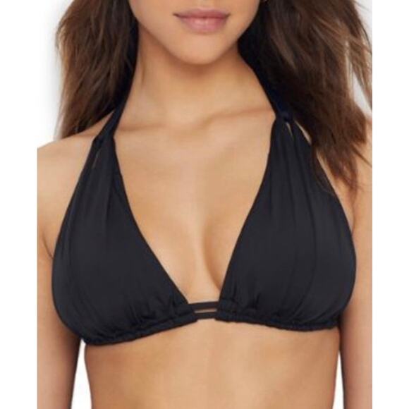 Bleu Rod Beattie Black Twist and Shout Triangle Bikini Top 34B NWT - Picture 1 of 1